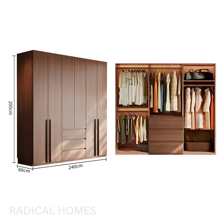 ADON Modern Walnut Wardrobe