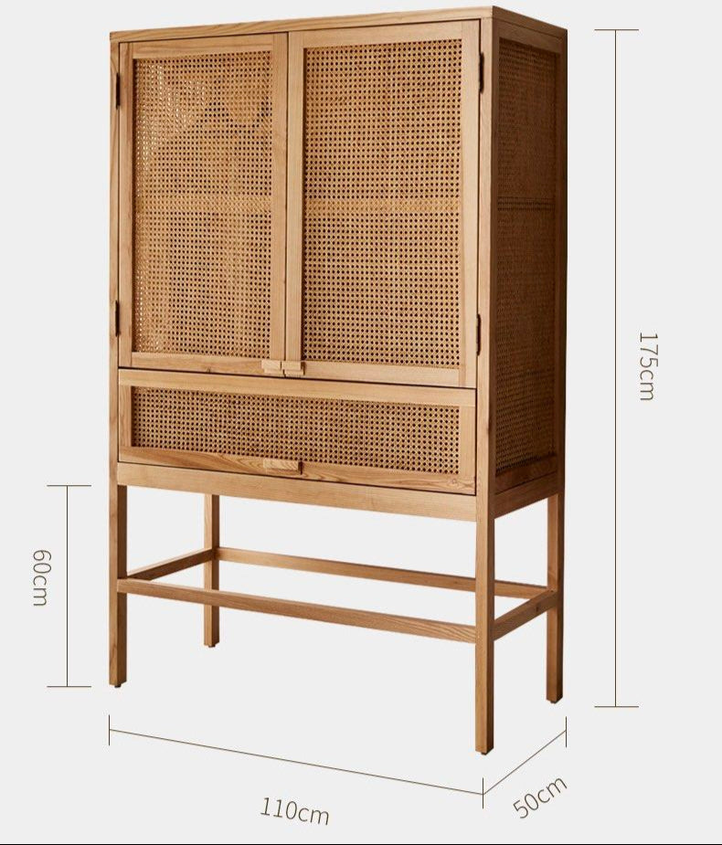 LINUSE Modern Solid Wood Cabinet