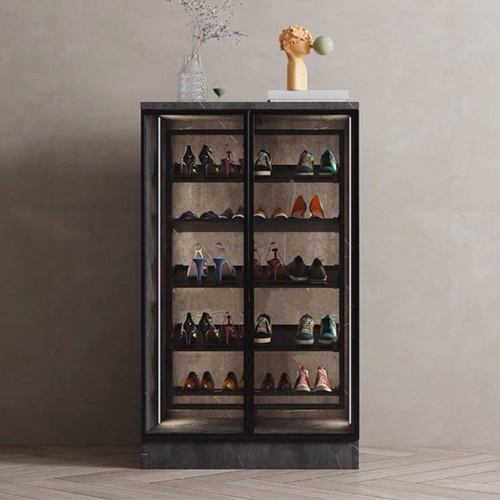 EREO Modern Rotatable Shelves Shoe Cabinet