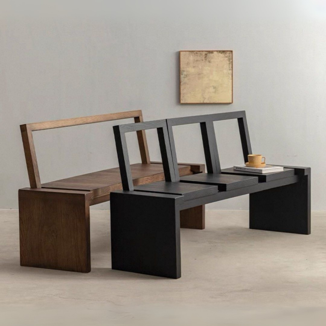 YELLI Modern Pine Wood Foldable Bench