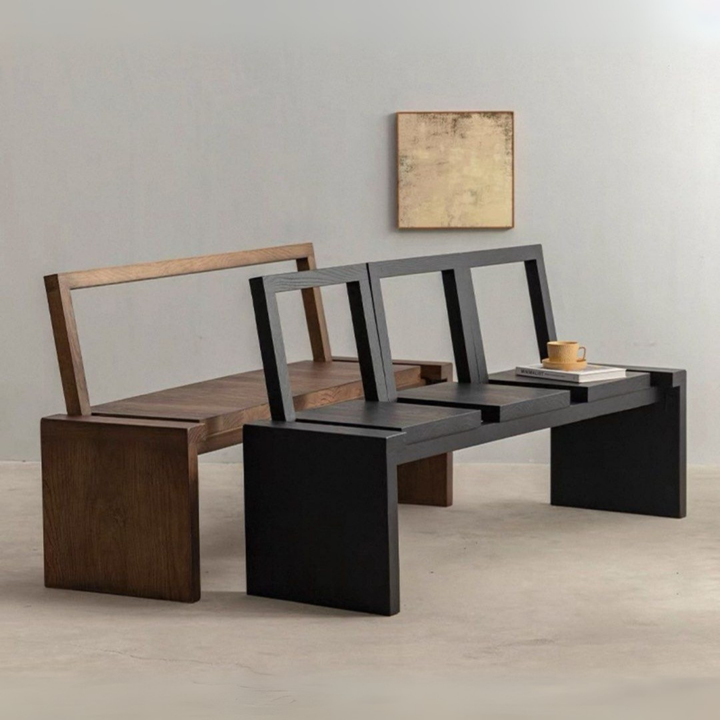 YELLI Modern Pine Wood Foldable Bench