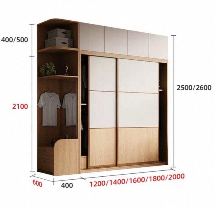 GORO Japandi Solid Wood Wardrobe