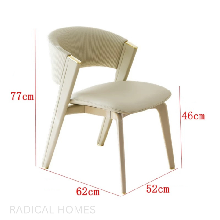 VALENCH Modern Leather Dining Chair - Radical Homes Singapore