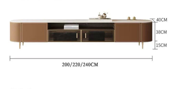 JALTE Modern Leather TV Console