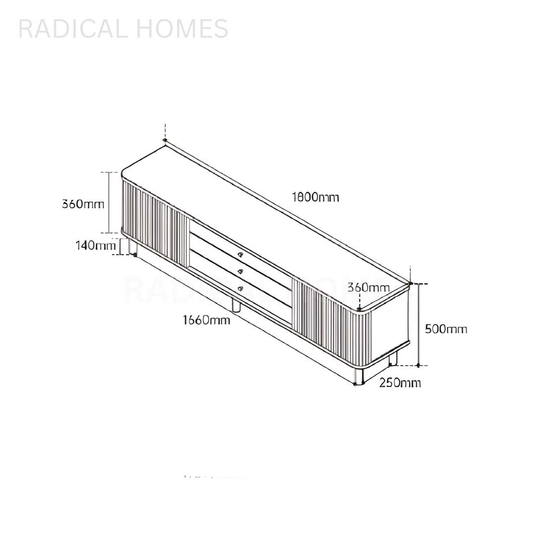 DRIGO Modern Solid Wood TV Console - Radical Homes Singapore