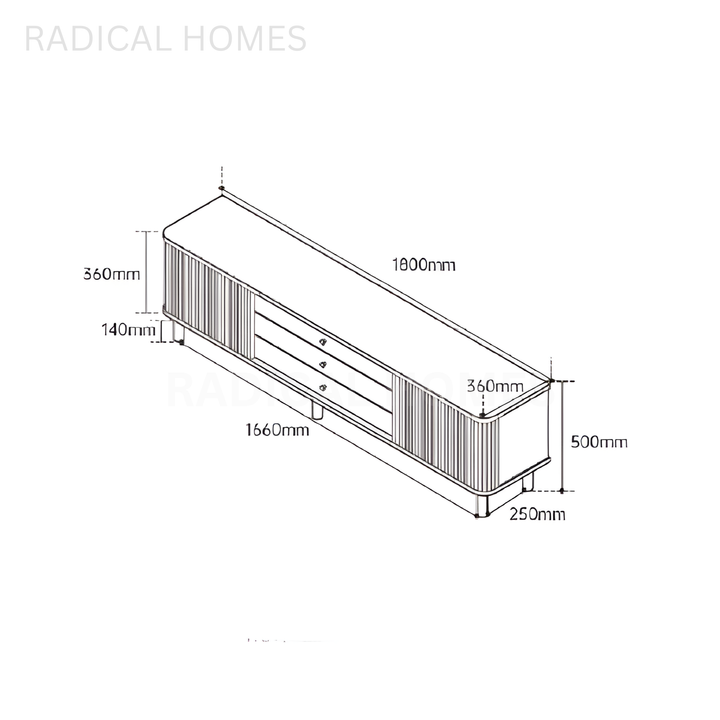 DRIGO Modern Solid Wood TV Console - Radical Homes Singapore