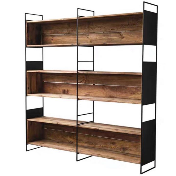 TADEU Modern Solid Wood Display Shelf