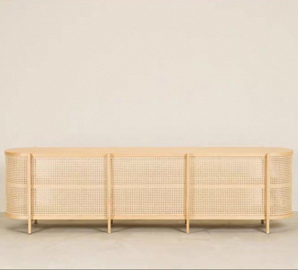 RIVECA Rustic Rattan Console