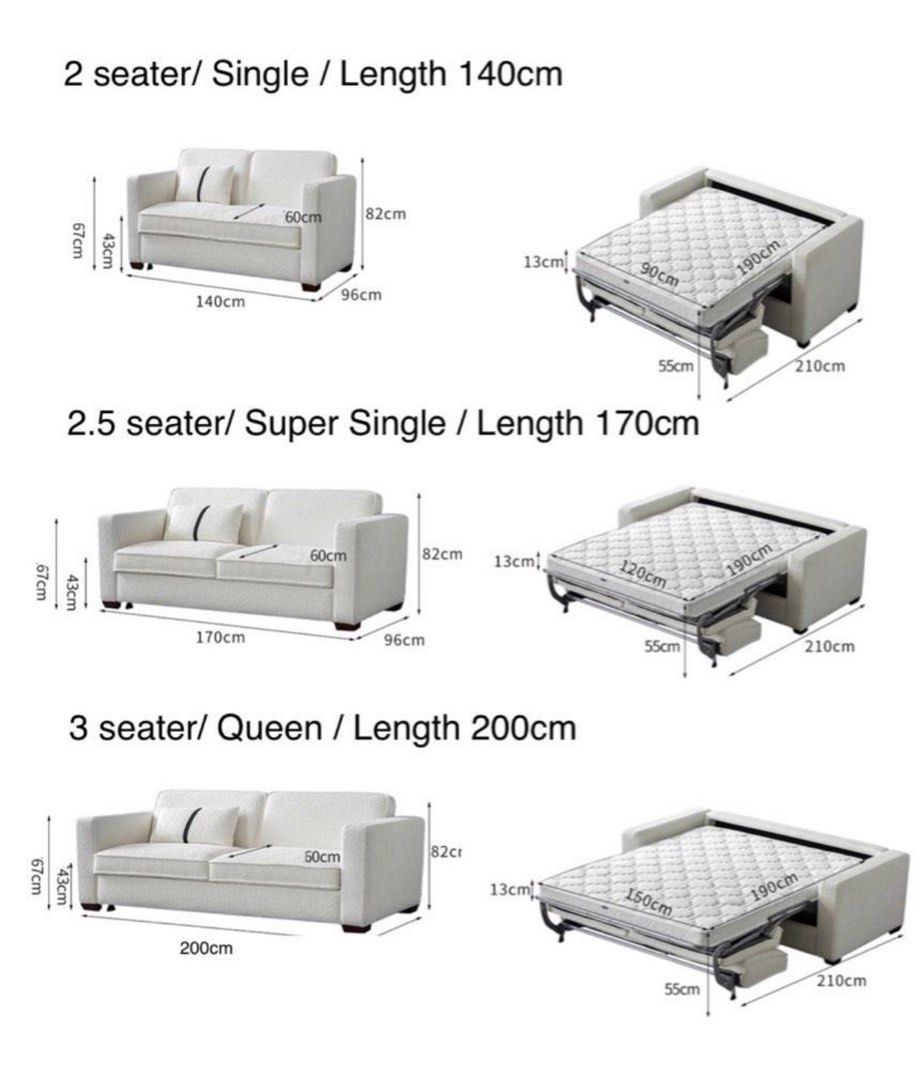 RAVORA Modern Boucle Sofa Bed