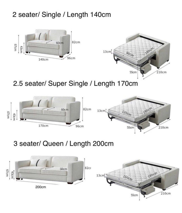 RAVORA Modern Boucle Sofa Bed