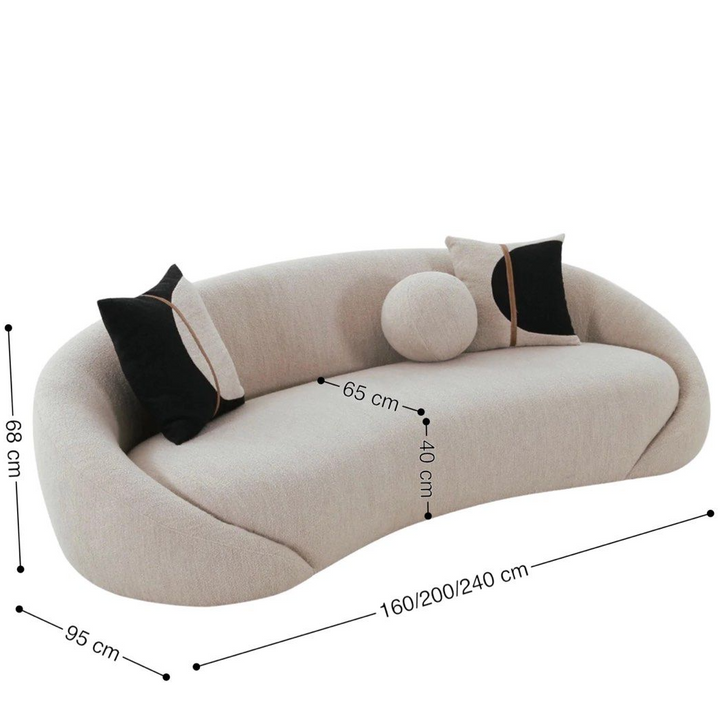 ALISEN Boucle Curve Sofa