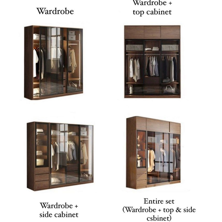 Wardrobe Rustic Large Kit JULIUS Rustic LED Walnut Wardrobe – Radical Homes