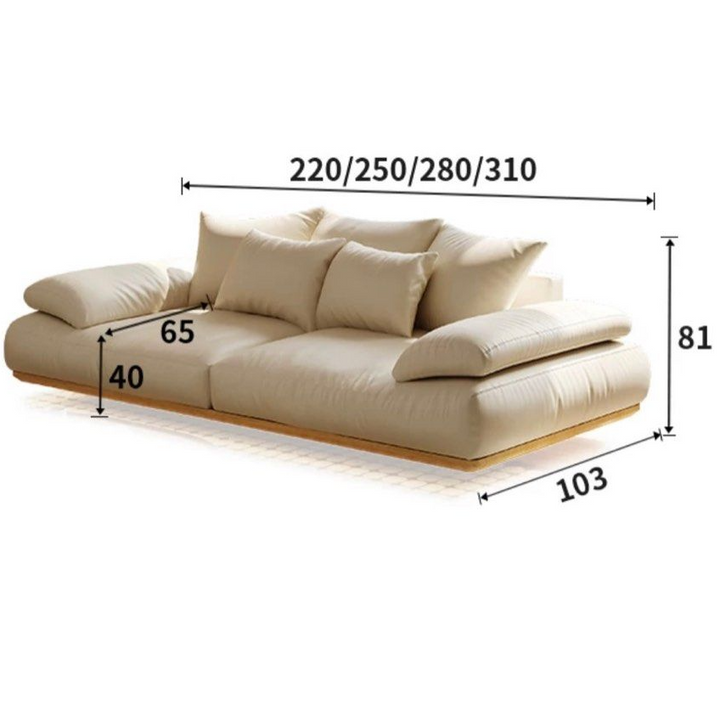 SERRA Modern LED Leather Sofa