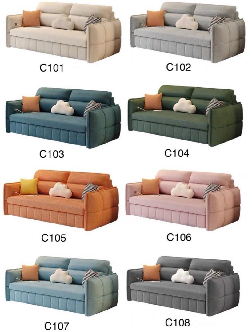 VERANDO Modern Leathaire Storage Sofa Bed