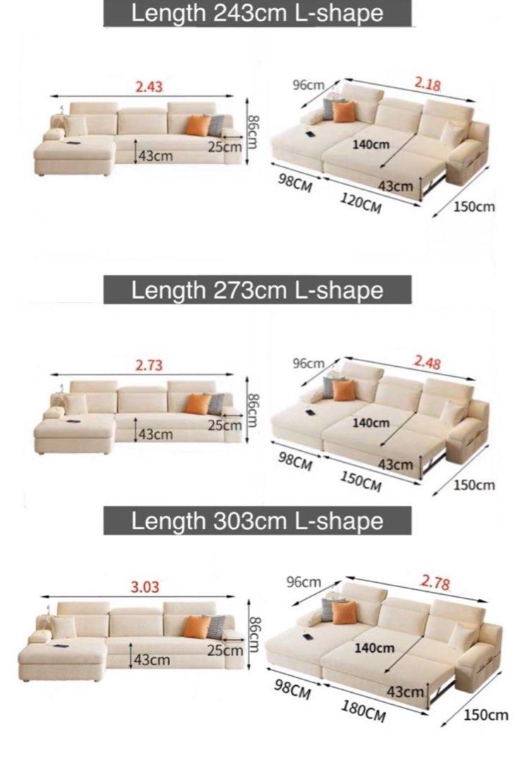 AMIRAE Modern Sofa Bed With Storage