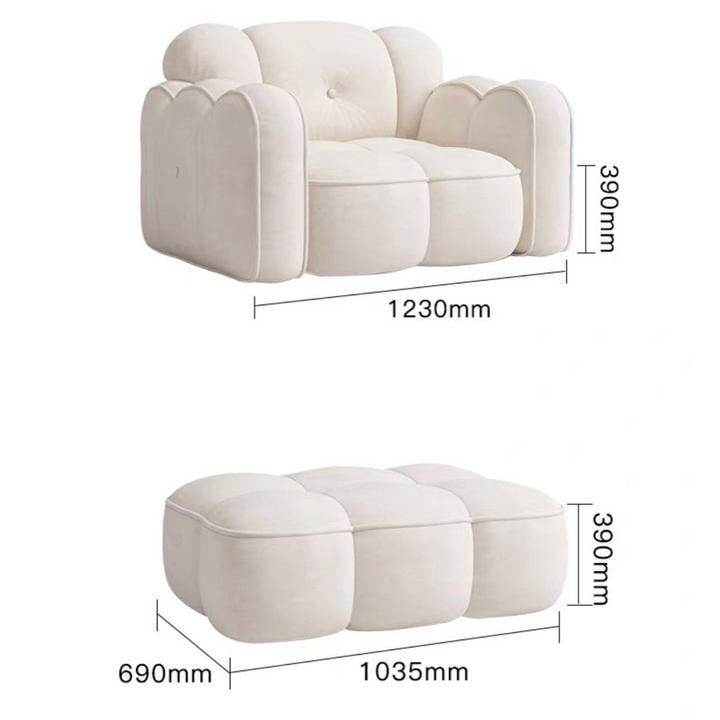 VIRELLA Modern Velvet Sofa