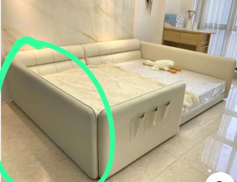 Queen Black Leather + 12 cm mattress - Radical Homes Singapore