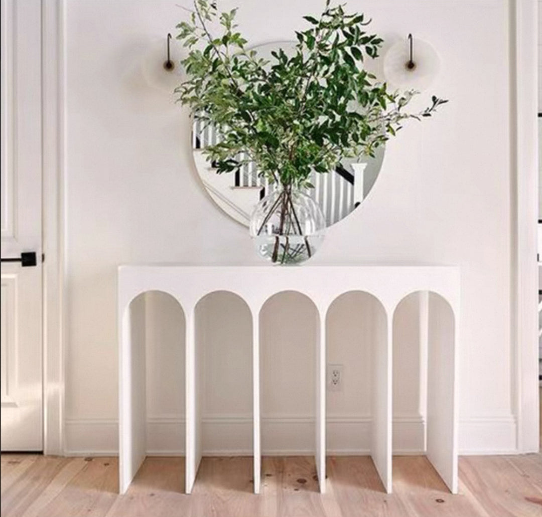 MUEDA Modern White Console Table