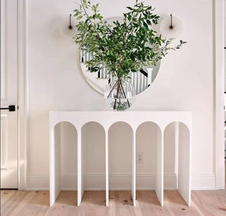 MUEDA Modern White Console Table
