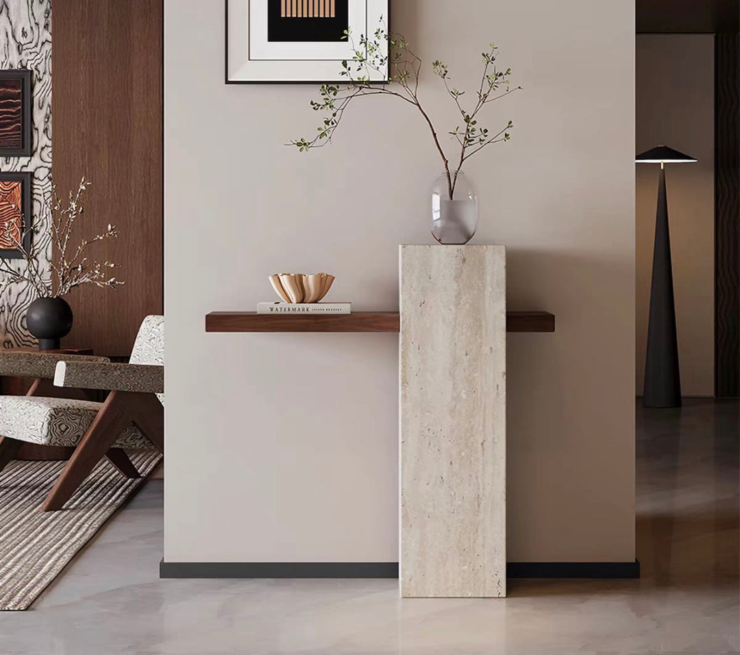 CUSTOM Travertine Console