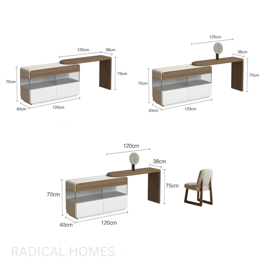 ARIELEN Modern Walnut Vanity Table