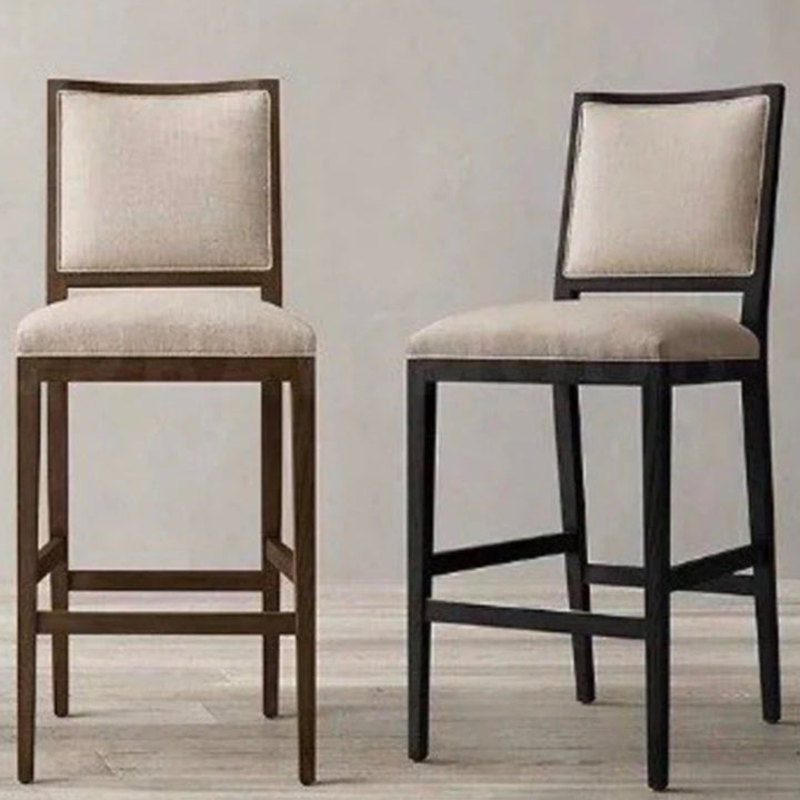 KAIRA Vintage Solid Wood Bar Stool