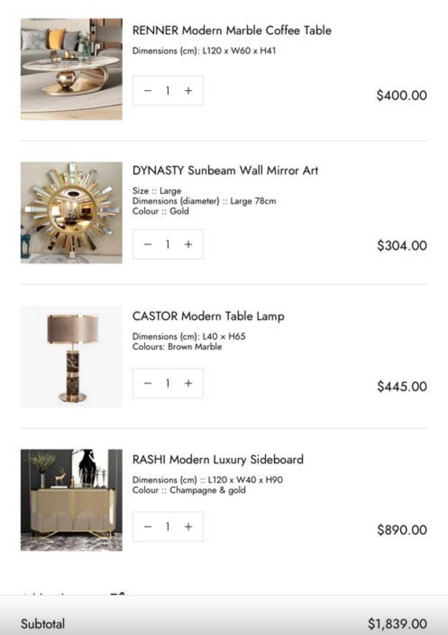 CUSTOM ORDER LINK - Radical Homes Singapore