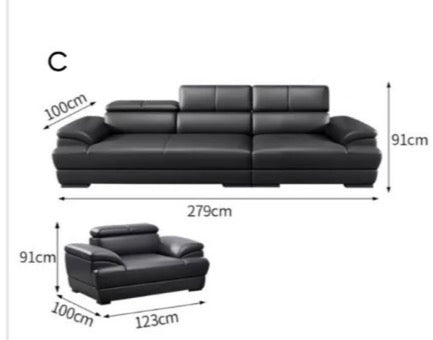 AOFIR SOFA SET C + OTTOMAN COFFEE COLOUR - Radical Homes Singapore
