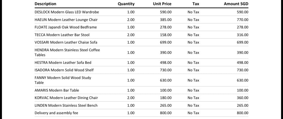 CUSTOM ORDER LINK - Radical Homes Singapore