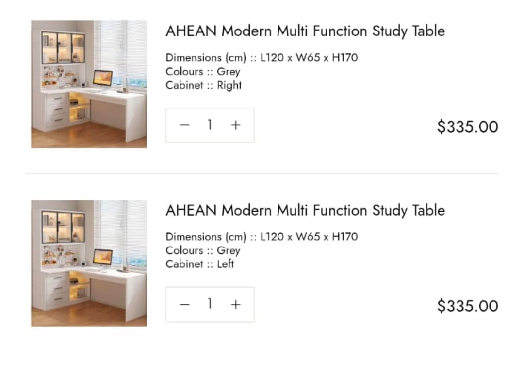 CUSTOM ORDER LINK 2 AHEAN TABLES - Radical Homes Singapore