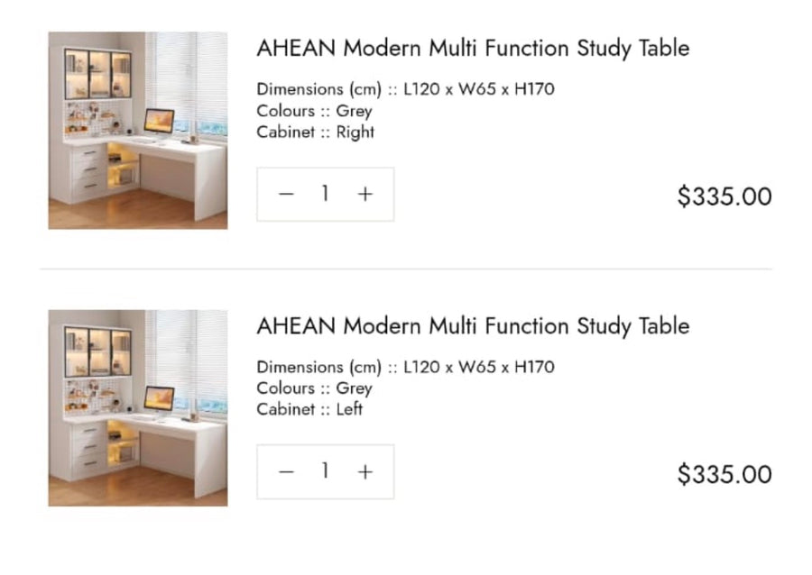 CUSTOM ORDER LINK 2 AHEAN TABLES - Radical Homes Singapore
