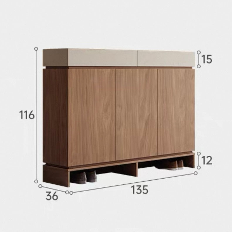 PINEO Modern Solid Wood Shoe Cabinet