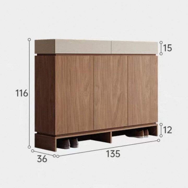 PINEO Modern Solid Wood Shoe Cabinet