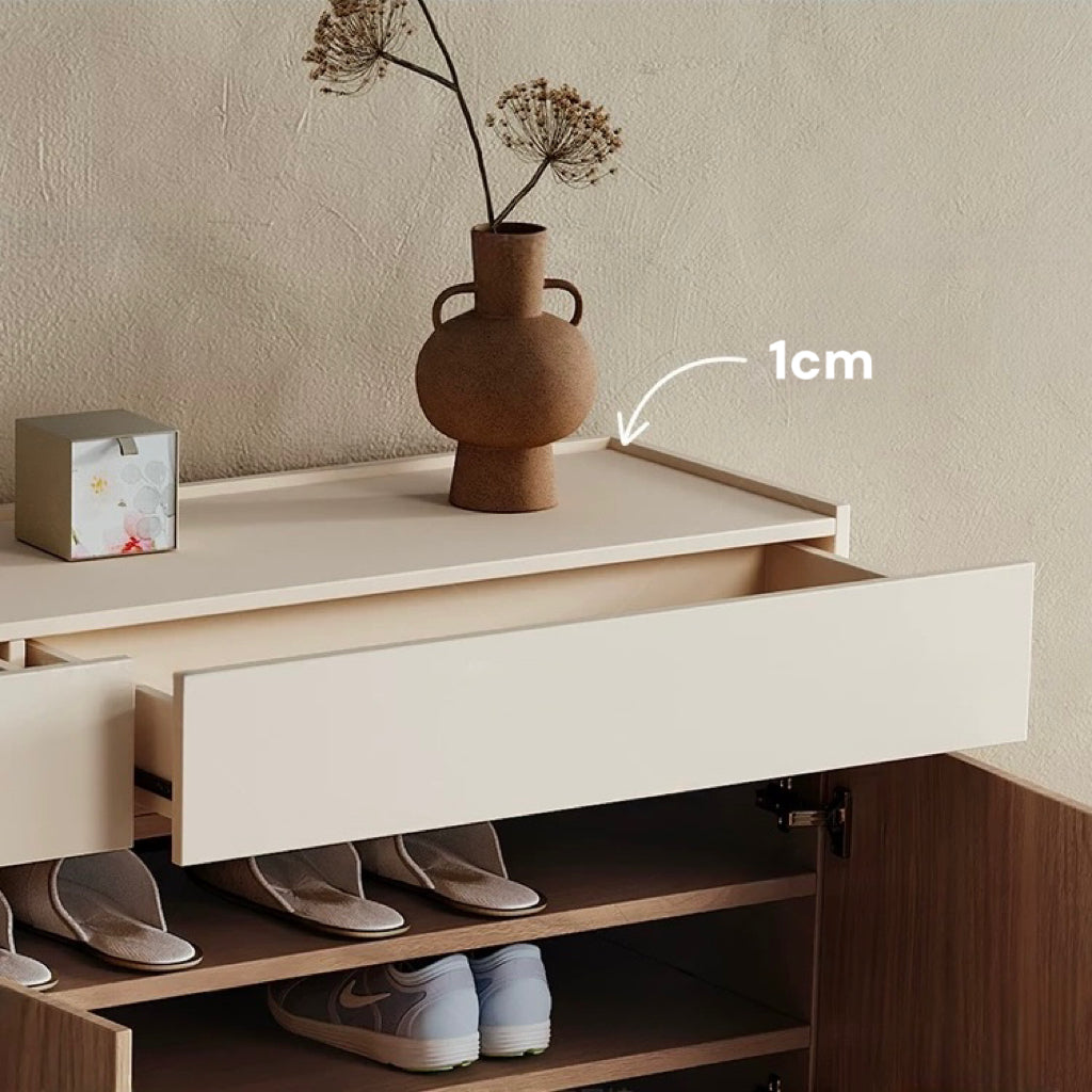 PINEO Modern Solid Wood Shoe Cabinet