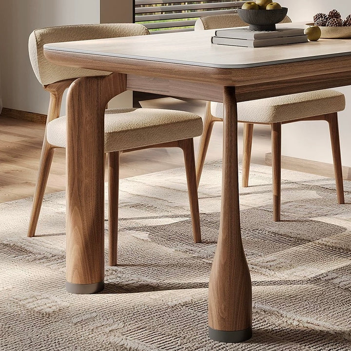 QUINTOS Modern Travertine Dining Table