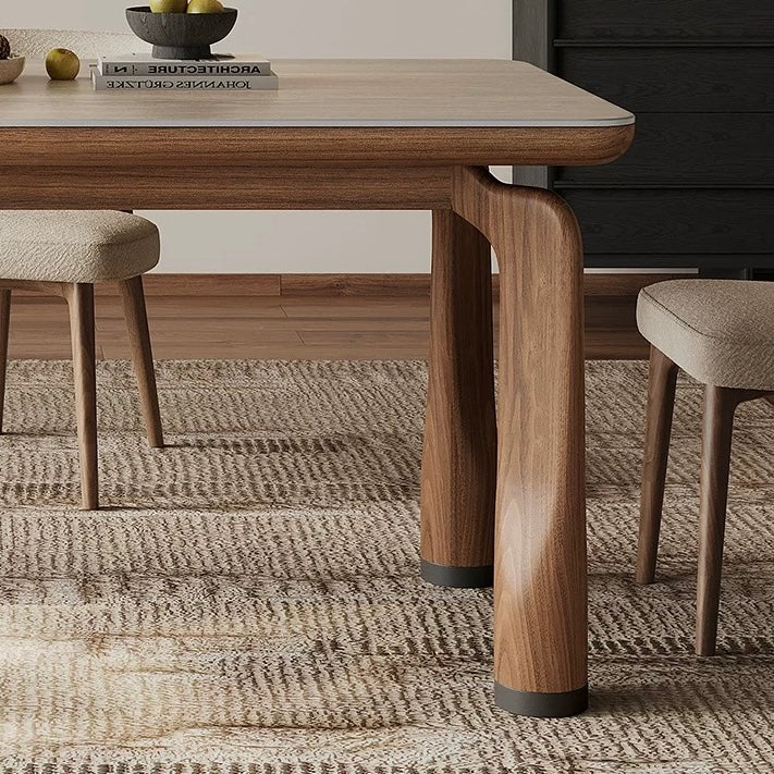 QUINTOS Modern Travertine Dining Table