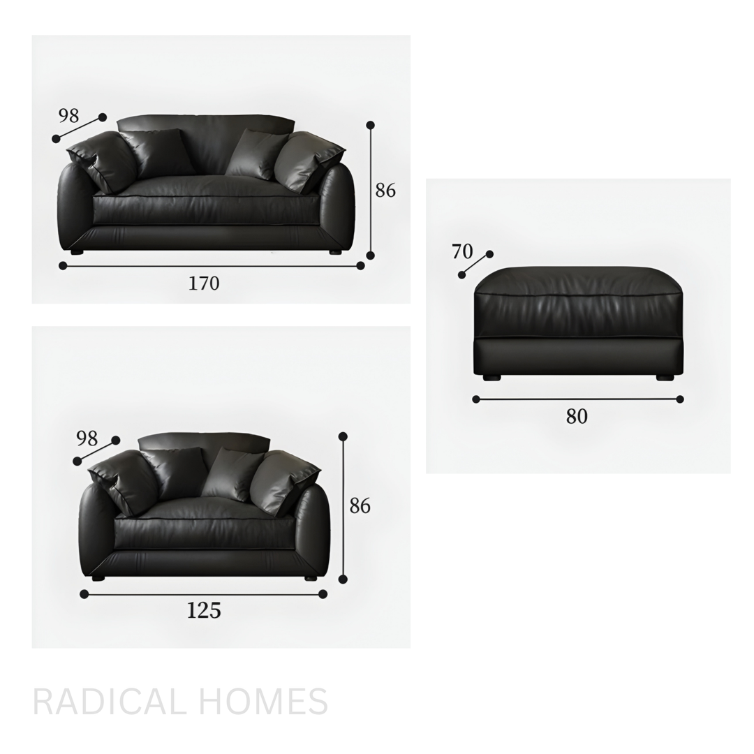 BILL Modern Genuine Leather Sofa