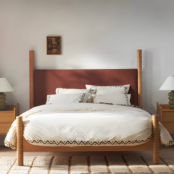 FINA Vintage Solid Wood Bedframe - Radical Homes Singapore