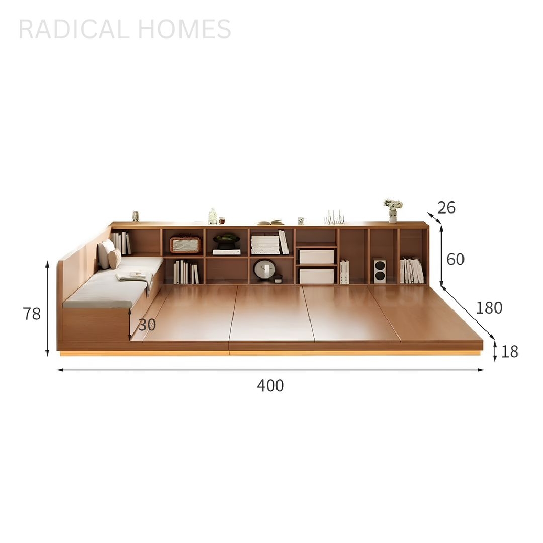 EDEN Japanese Storage Platform & Bench