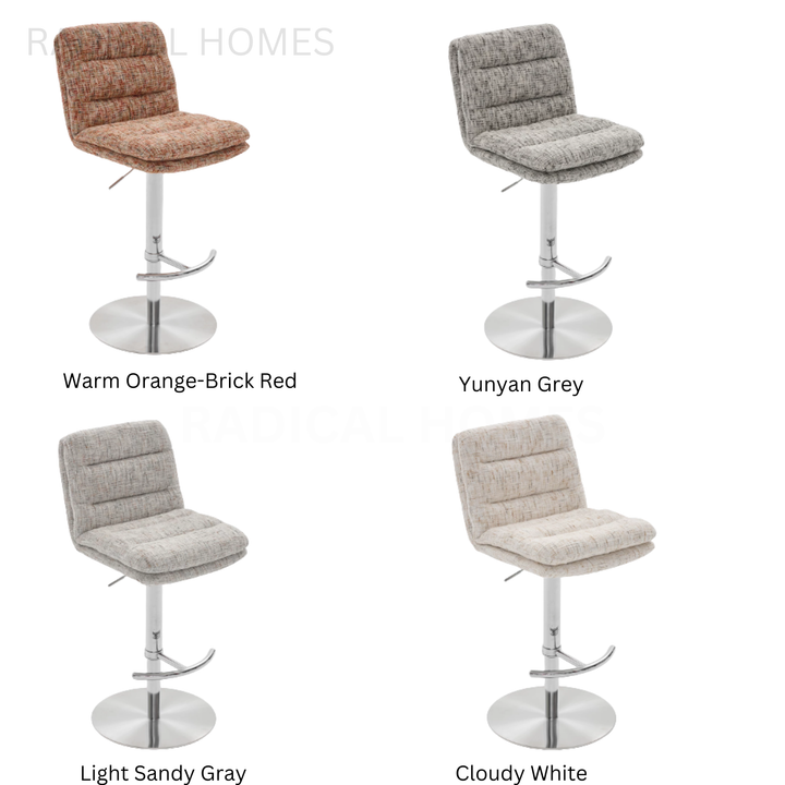 WINSEL Modern Fabric Bar Stool