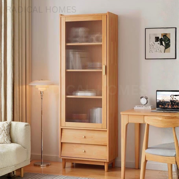 MIKO Modern Solid Wood Tall Cabinet