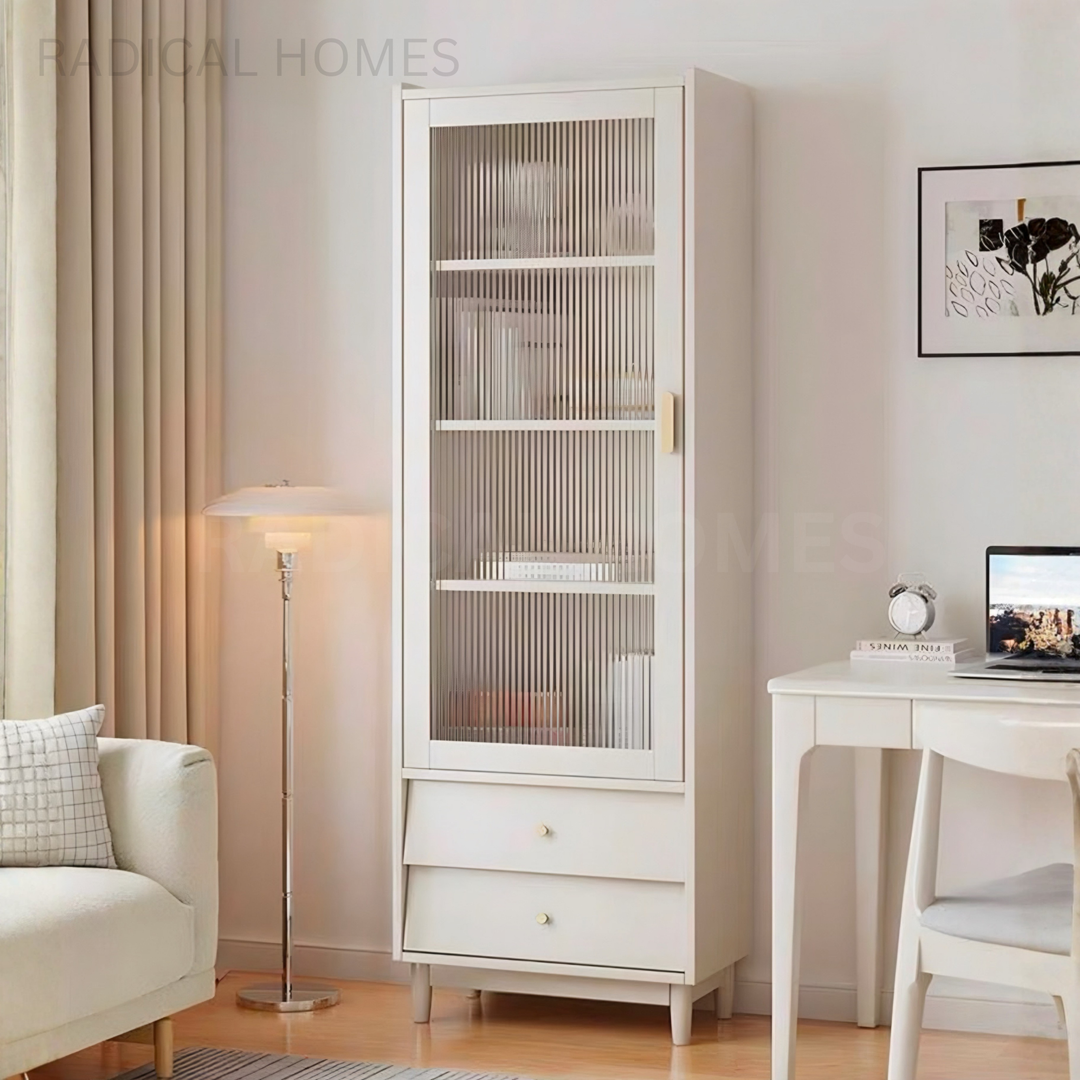 MIKO Modern Solid Wood Tall Cabinet