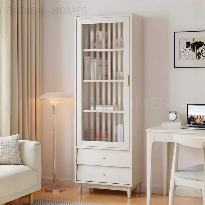 MIKO Modern Solid Wood Tall Cabinet