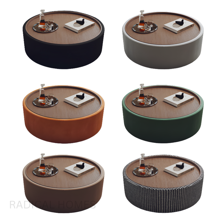 ORBIT Modern Round Storage Coffee Table