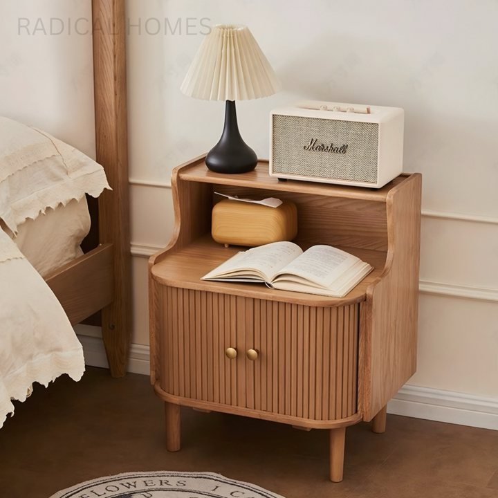 LYXEE Modern Solid Wood Bedside Table - Radical Homes Singapore
