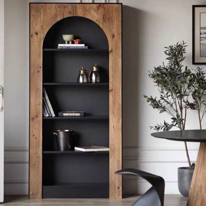 IZABELA Industrial Solid Wood Display Shelf