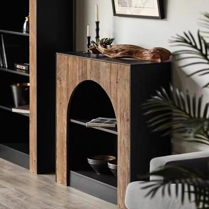 IZABELA Industrial Solid Wood Display Shelf