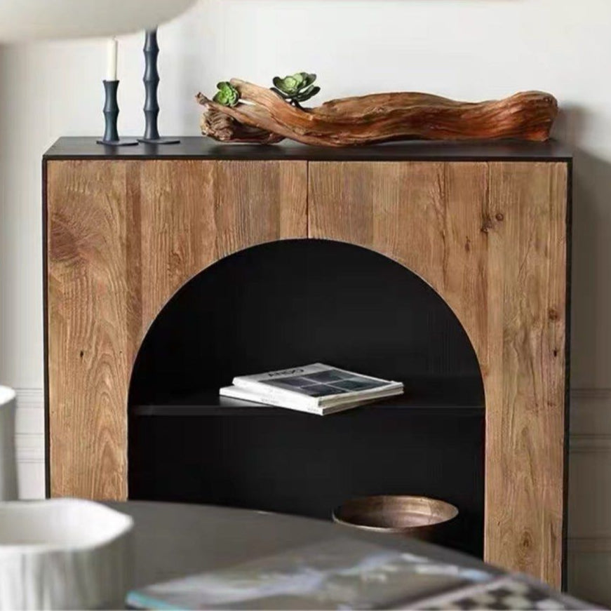 IZABELA Industrial Solid Wood Display Shelf