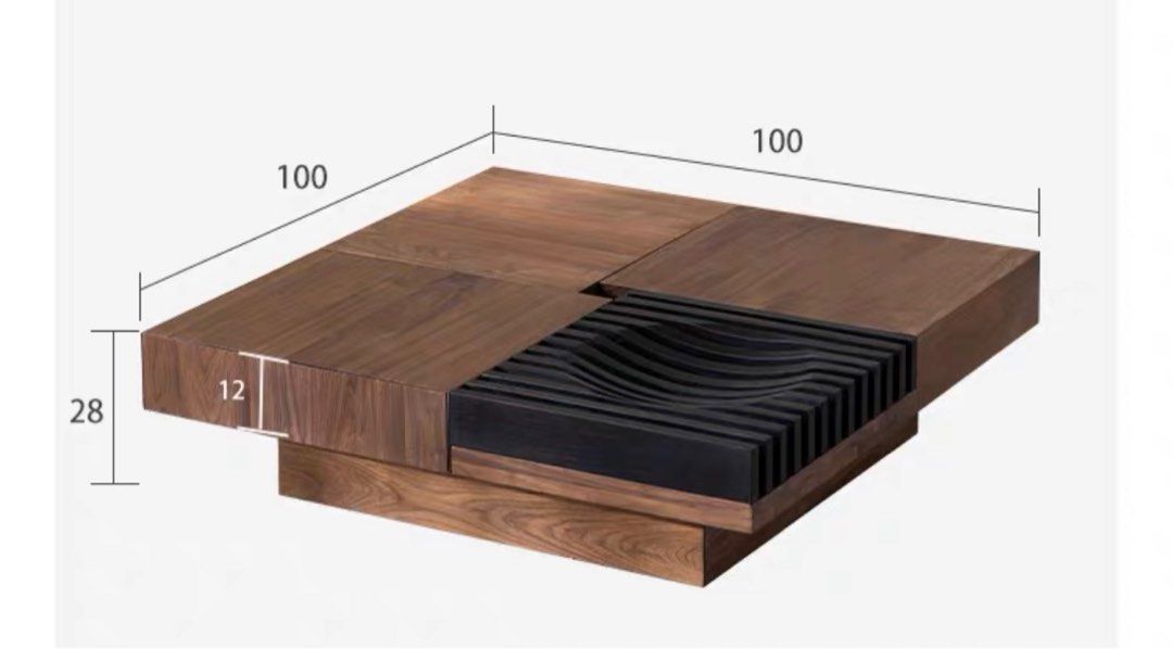 ACRA Modern Wood Coffee Table