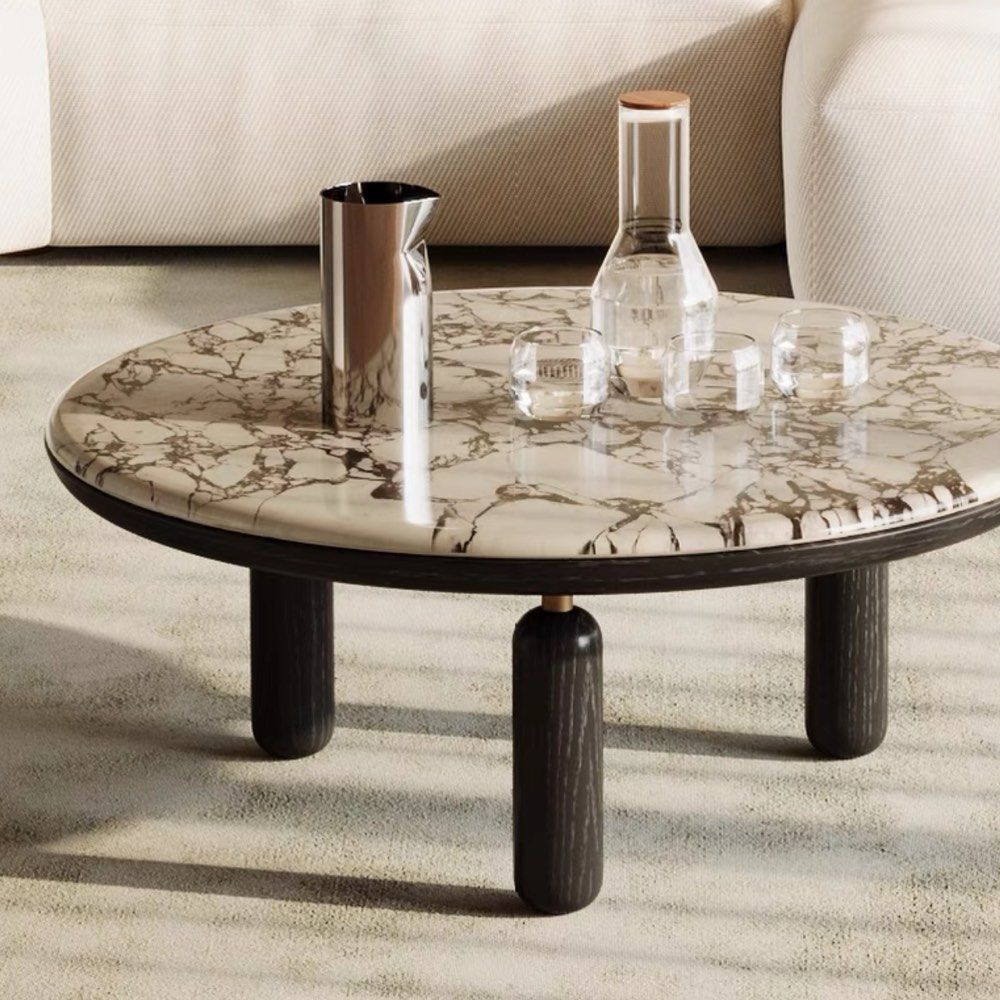 BELFORT Modern Round Marble Coffee Table